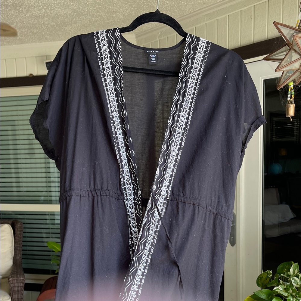 Elegant Black Sheer Long CoverUp